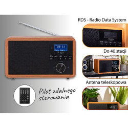 Radio Adler AD 1184 Black Wood