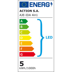 Desk lamp Activejet AJE-IDA 4in1 White 80 Metal Plastic 150 Lm 5 W