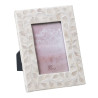 Photo frame Beige Mother of pearl 17 x 22 cm MDF Wood