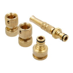 Joint Ferrestock 3/4" H 3/4" - M 1/2" Brass Hose 13 mm (4 Pieces)