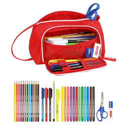 School Case with Accessories Sevilla Fútbol Club Red (32 Pieces)