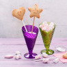 Ice Cream and Milk Shake Glass Gelato Violet Glass 210 ml (6 Units)