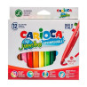 Set of Felt Tip Pens Carioca Jumbo 12 Pieces Multicolour (12 Pieces) (4 Units)