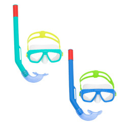 Snorkel Goggles and Tube for Children Bestway Blue Turquoise Multicolour