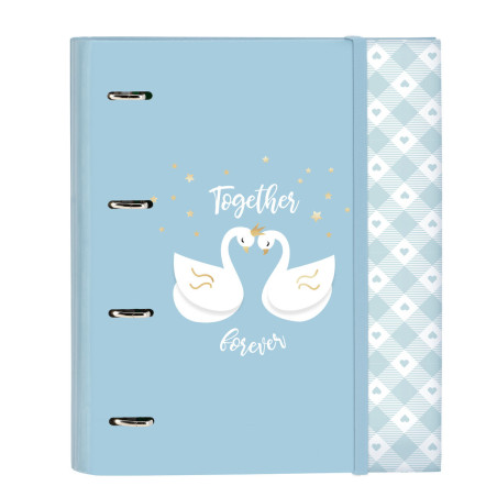 Ring binder Glow Lab Cisnes Blue 27 x 32 x 3.5 cm