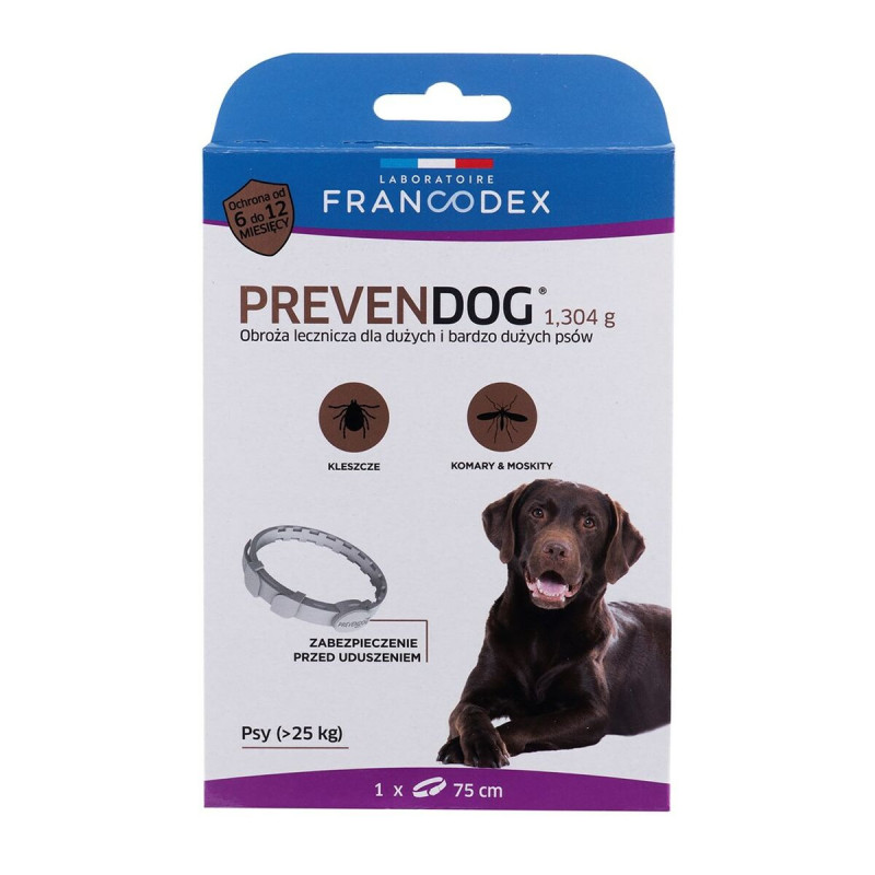 Anti-parasite collar Francodex PrevenDog 75 cm Ticks