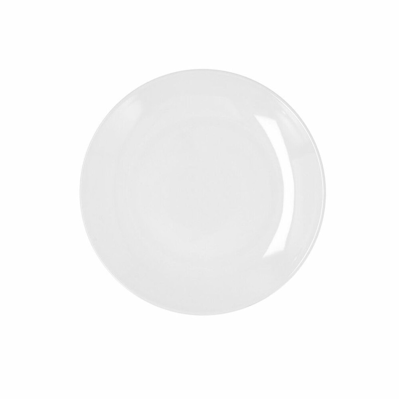 Flat plate Bidasoa Glacial Coupe Ceramic White (21 cm) (Pack 6x)