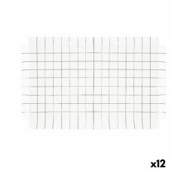 Table Mat Bidasoa Ikonic White PVC (47,5 x 29,5 cm) (Pack 12x)