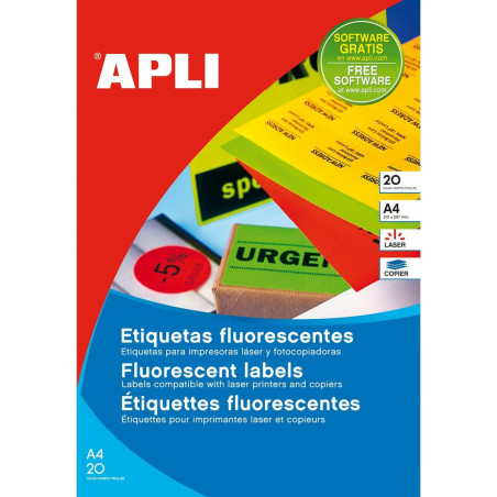 Printer Labels Apli Circular Yellow ø 60 mm