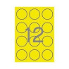 Printer Labels Apli Circular Yellow ø 60 mm