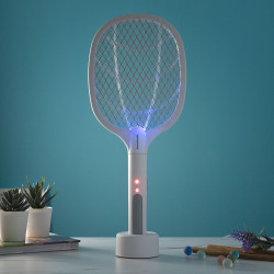 2-in-1 Rechargeable Insect Killing Racket with UV Light KL Rak InnovaGoods