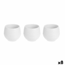 Set of pots 6,2 x 6,2 x 6,6 cm White Plastic (8 Units)