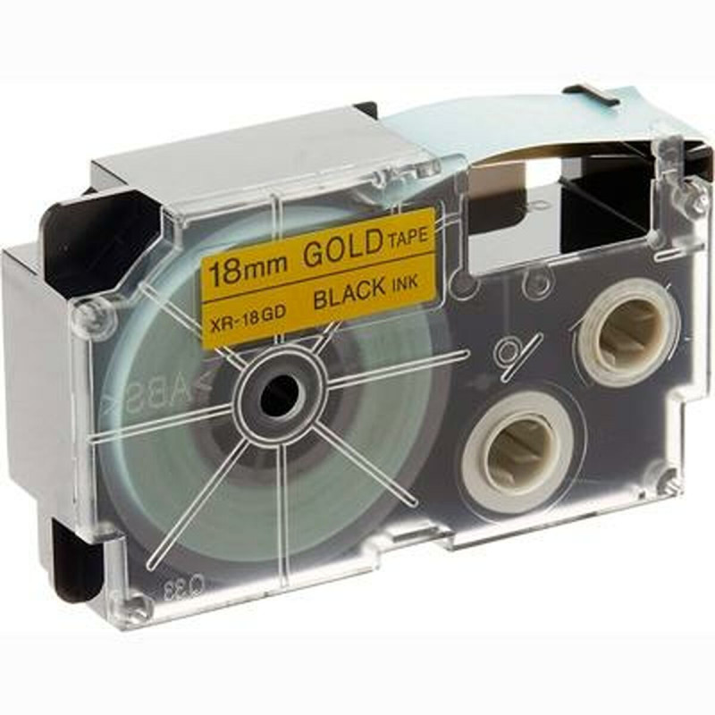 Laminated Tape for Labelling Machines Casio Black Golden