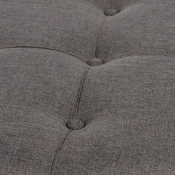 Pouffe 63 x 63 x 41 cm Synthetic Fabric Metal Dark grey