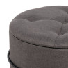 Pouffe 63 x 63 x 41 cm Synthetic Fabric Metal Dark grey