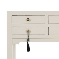 Console White Fir wood MDF Wood 63 x 26 x 85 cm