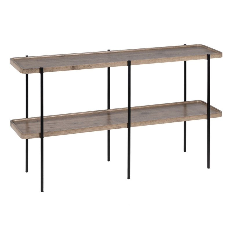 Console Black Natural Iron MDF Wood 120 x 30 x 70 cm