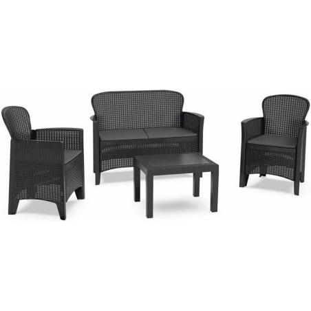 Garden furniture IPAE Progarden Jungle jun06can Anthracite (4 Pieces)