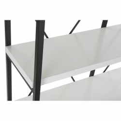 Shelves DKD Home Decor Black Metal White 4 Shelves MDF Wood (110 x 30 x 150 cm)