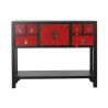 Console DKD Home Decor Black Fir MDF Wood 95 x 25 x 78,5 cm