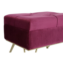 Bench DKD Home Decor 110 x 42 x 44 cm Metal Maroon