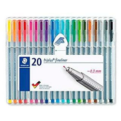 Set of Felt Tip Pens Staedtler Triplus Fineliner Multicolour (10 Units)