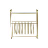 Magazine rack DKD Home Decor Mirror Golden Metal (76 x 35 x 83 cm)