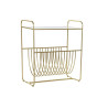 Magazine rack DKD Home Decor Mirror Golden Metal (76 x 35 x 83 cm)