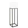 Floor Lamp Block White Grey Polyethylene Steel 38 x 38 x 155 cm