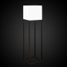 Floor Lamp Block White Grey Polyethylene Steel 38 x 38 x 155 cm