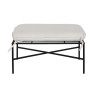 Footrest Home ESPRIT White Black Metal Urban 75 x 50 x 45 cm