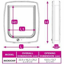 Cat Flap Ferplast 22,5 x 16,2 x 25,2 cm White Plastic