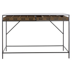 Console DKD Home Decor Brown Black Metal Crystal MDF Wood 120 x 40 x 83 cm