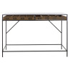 Console DKD Home Decor Brown Black Metal Crystal MDF Wood 120 x 40 x 83 cm