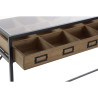 Console DKD Home Decor Brown Black Metal Crystal MDF Wood 120 x 40 x 83 cm