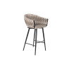 Stool DKD Home Decor Black Beige Metal 61 x 52 x 101 cm