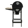 Coal Barbecue with Cover and Wheels DKD Home Decor Black Natural Wood Metal Steel 108 x 71 x 103 cm