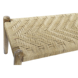 Bench DKD Home Decor 145 x 55 x 49 cm Natural Brown Rope Mango wood