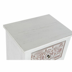 Nightstand DKD Home Decor White Floral Wood (48 x 36 x 67 cm)