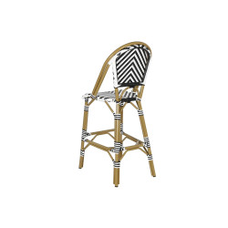 Stool Home ESPRIT Bicoloured Metal synthetic rattan 48 x 60 x 121 cm