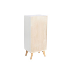 Chest of drawers DKD Home Decor White Rattan Paolownia wood 40 x 30 x 90 cm