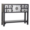 Console DKD Home Decor Black Multicolour Silver Fir MDF Wood 95 x 24 x 79 cm