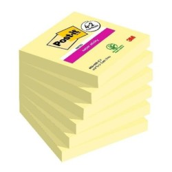 Sticky Notes Post-it Super Sticky 90 Sheets 76 x 76 mm Yellow 6 Pieces