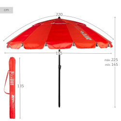 Sunshade Aktive Red Aluminium 220 x 215 x 220 cm (6 Units)