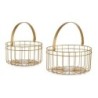 Basket set Golden Metal 2 Pieces