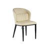 Armchair Circular Black Cream Steel 51 x 83,5 x 54 cm (2 Units)