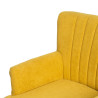 Armchair 63 x 50 x 83 cm Synthetic Fabric Wood Yellow