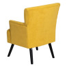 Armchair 63 x 50 x 83 cm Synthetic Fabric Wood Yellow