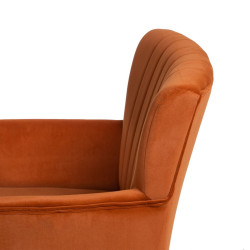 Armchair 63 x 50 x 83 cm Synthetic Fabric Wood Orange