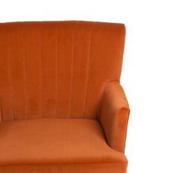 Armchair 63 x 50 x 83 cm Synthetic Fabric Wood Orange